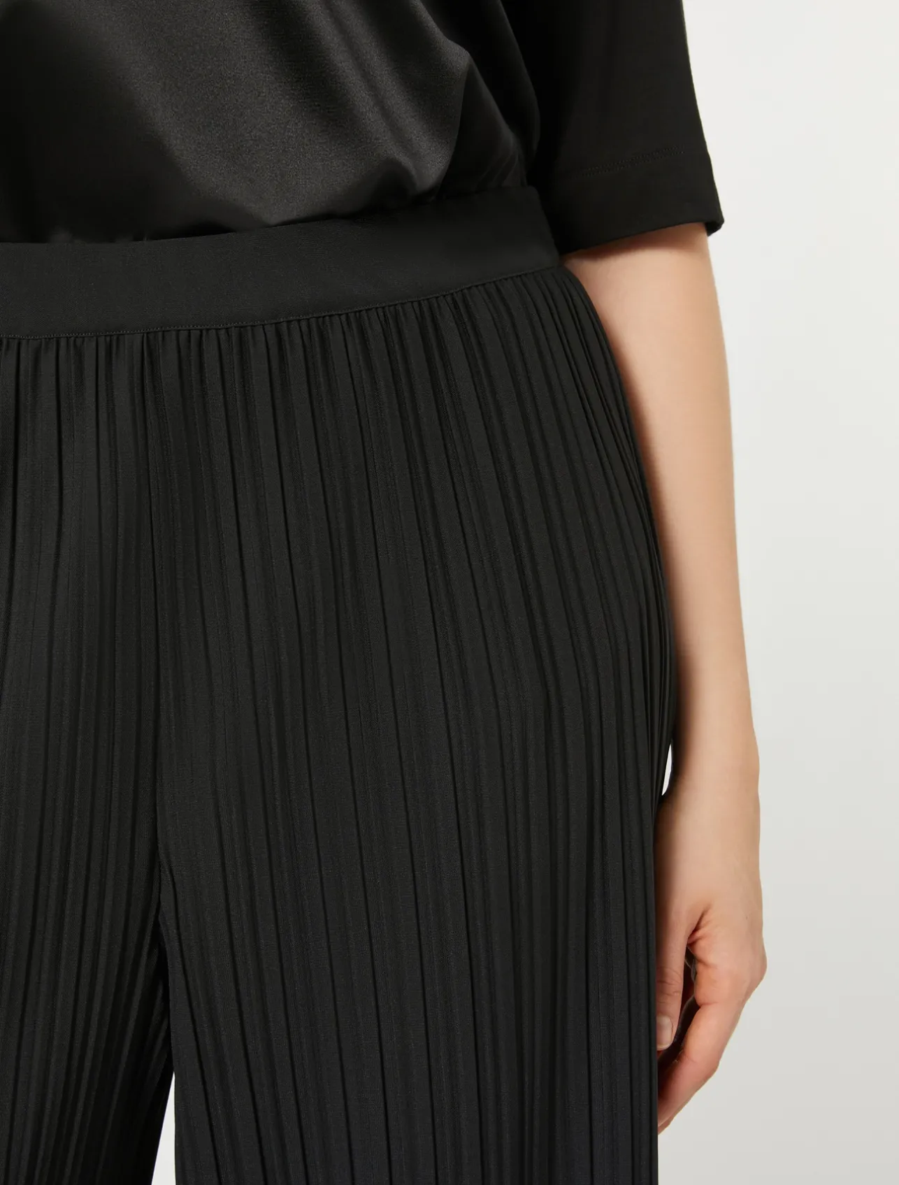 Hot Marina Rinaldi Pleated jersey trousers BLACK