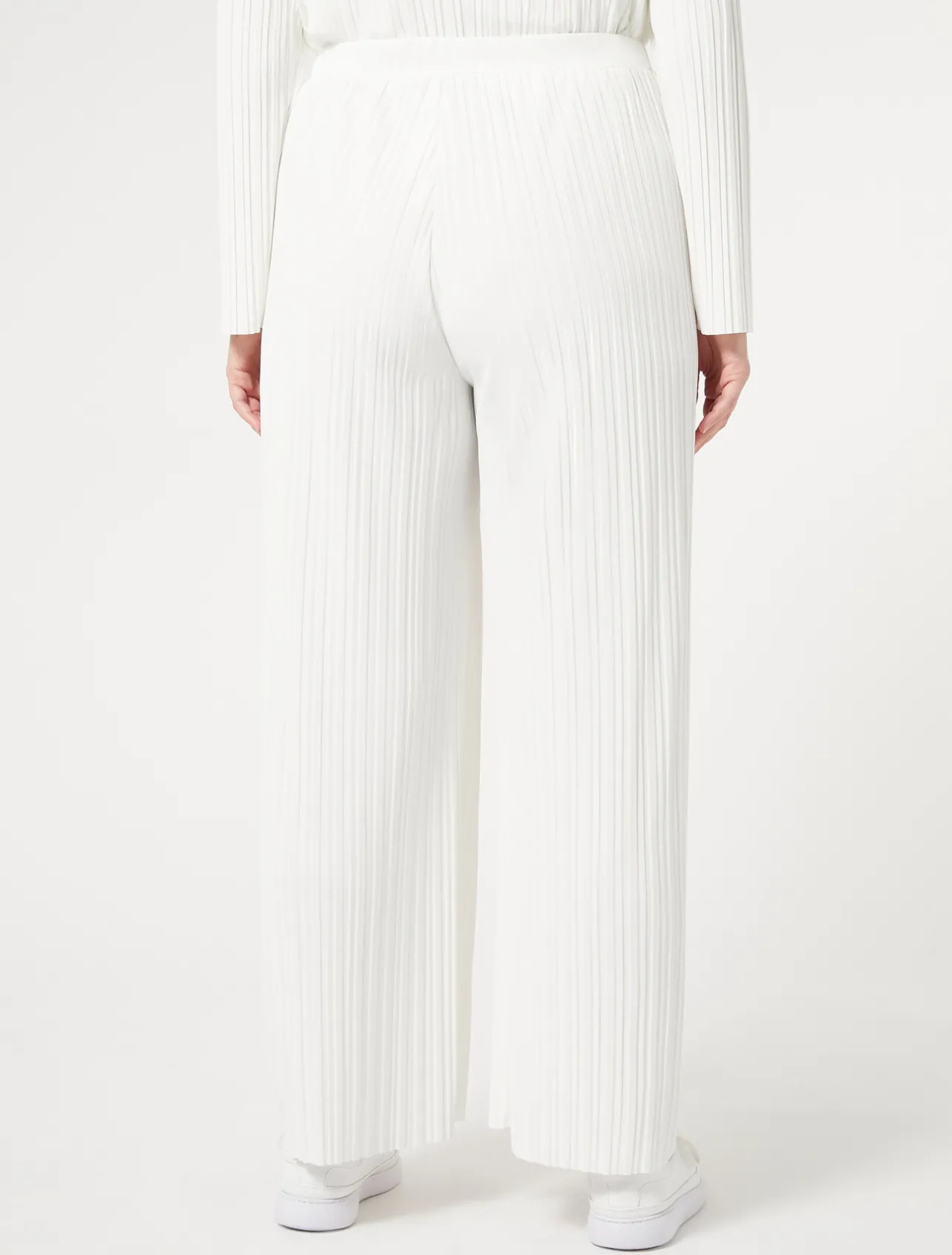 Online Marina Rinaldi Pleated jersey trousers WHITE