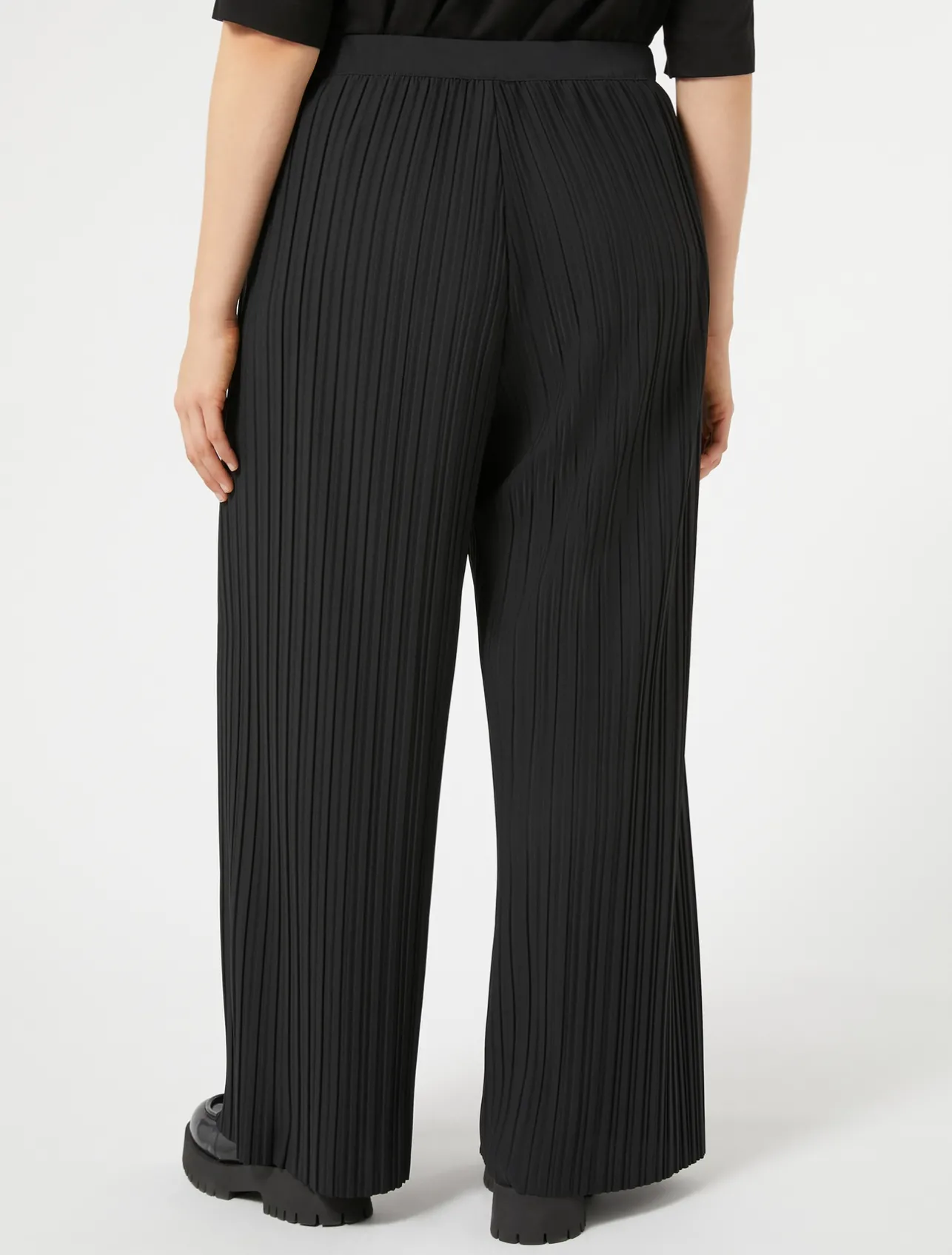 Hot Marina Rinaldi Pleated jersey trousers BLACK