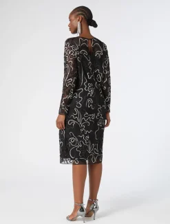 New Marina Rinaldi Plumetis tulle sheath dress BLACK