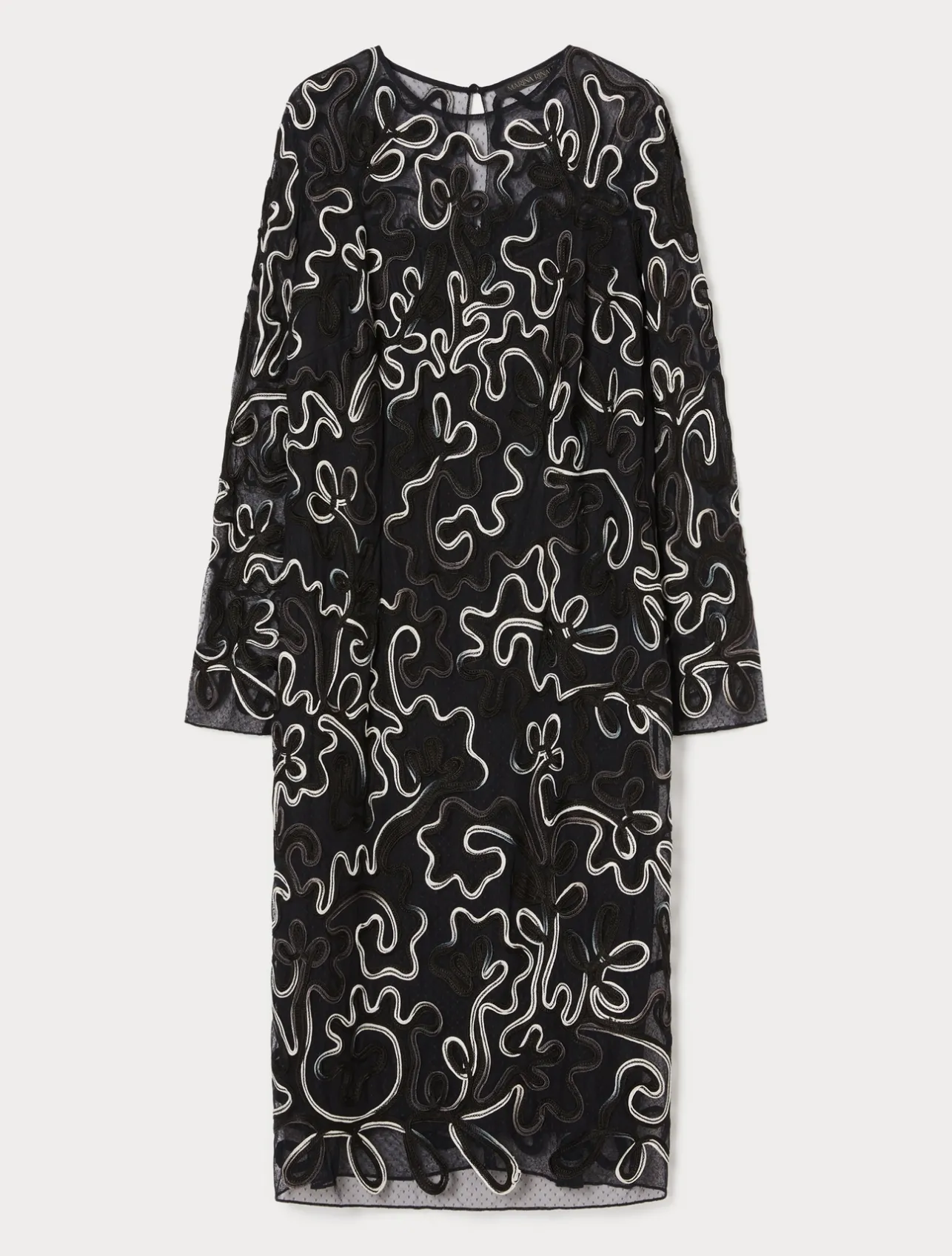 New Marina Rinaldi Plumetis tulle sheath dress BLACK