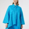 Best Marina Rinaldi Poplin broderie anglaise shirt TURQUOISE