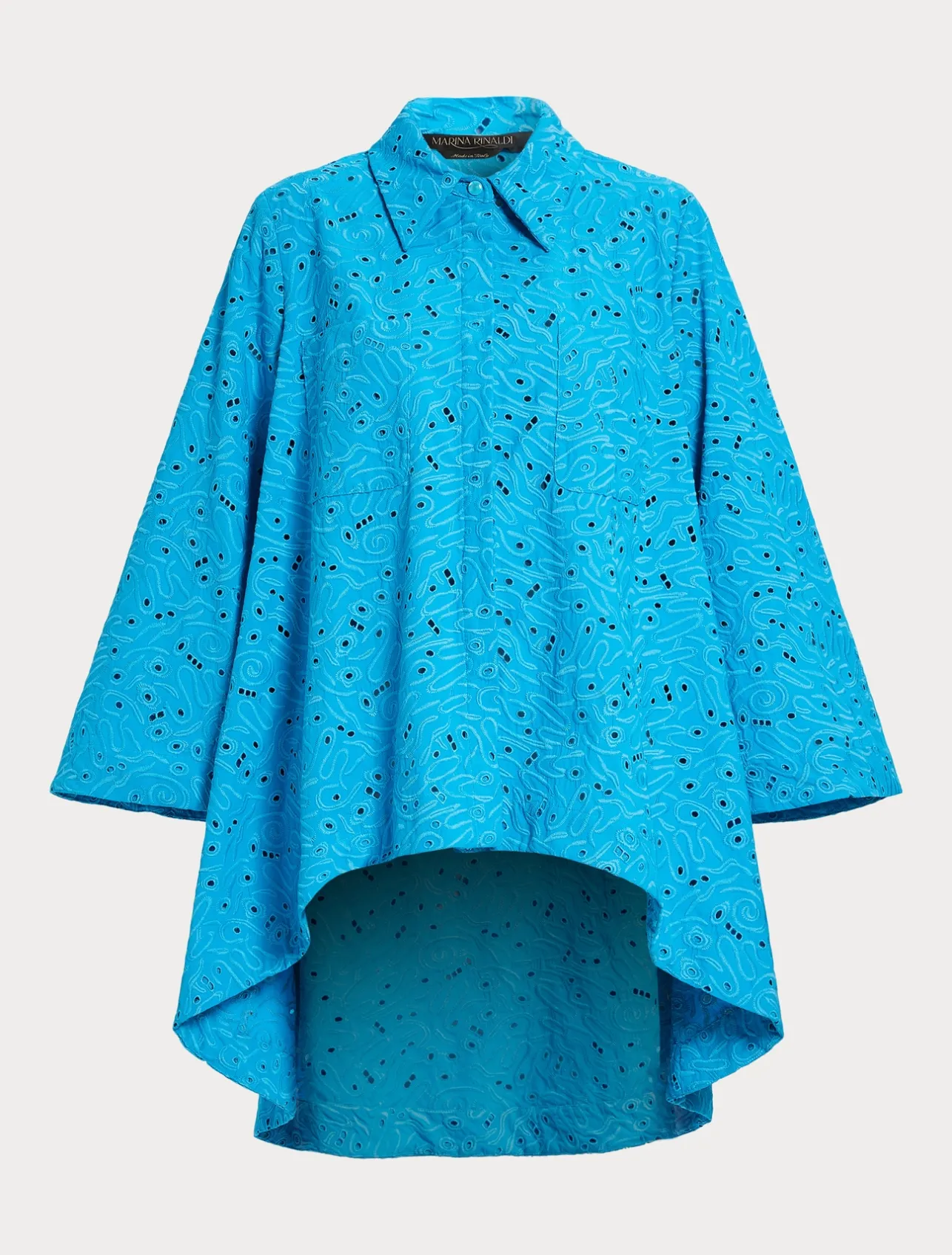 Best Marina Rinaldi Poplin broderie anglaise shirt TURQUOISE