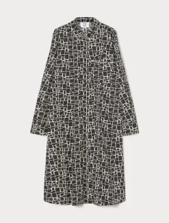 Hot Marina Rinaldi Poplin print dress BLACK