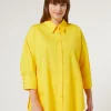 Outlet Marina Rinaldi Poplin shirt BRIGHTYELLOW