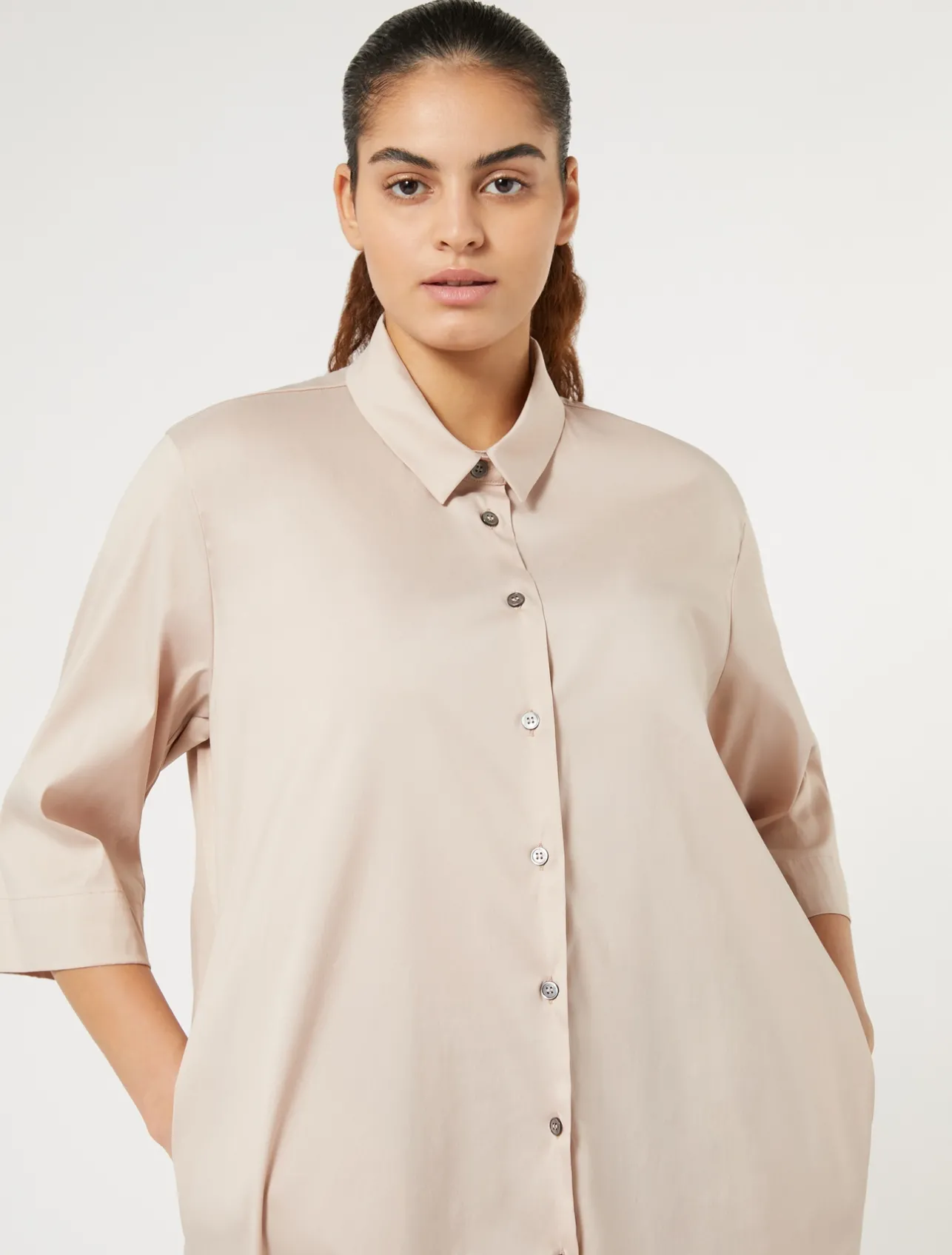 Fashion Marina Rinaldi Poplin shirt IVORY