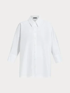 Discount Marina Rinaldi Poplin shirt OPTICALWHITE