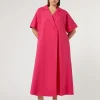 Outlet Marina Rinaldi Poplin shirt dress FUCHSIA