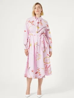 Fashion Marina Rinaldi Poplin shirt dress PINK