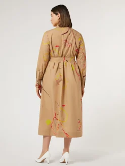 Online Marina Rinaldi Poplin shirt dress CAMEL