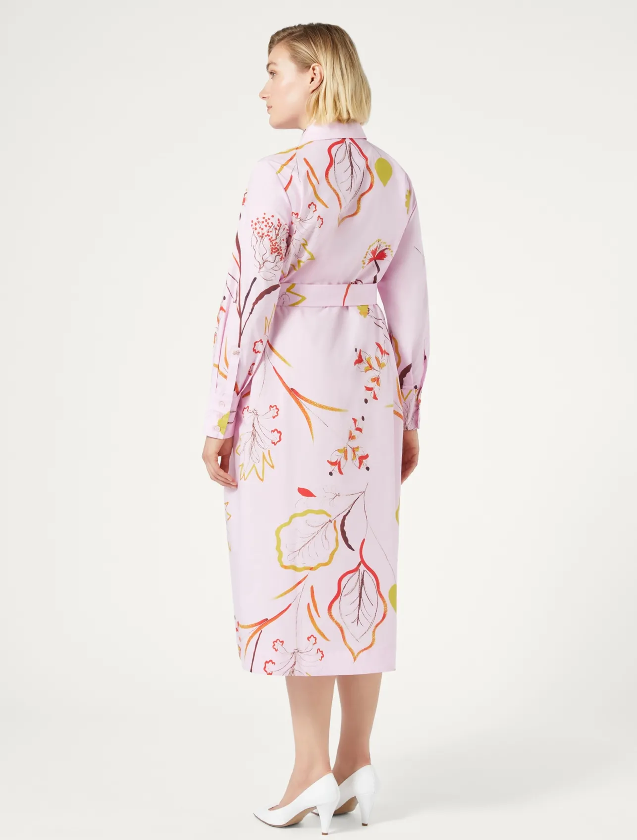 Fashion Marina Rinaldi Poplin shirt dress PINK
