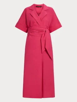 Outlet Marina Rinaldi Poplin shirt dress FUCHSIA