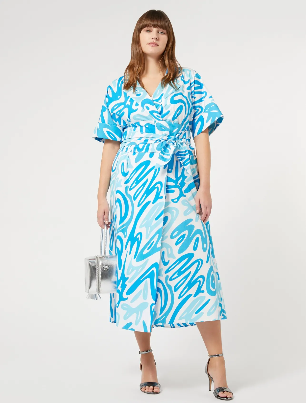 Clearance Marina Rinaldi Poplin shirt dress WHITE