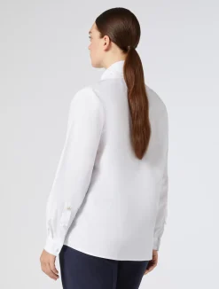 Clearance Marina Rinaldi Poplin shirt with removable collar OPTICALWHITE