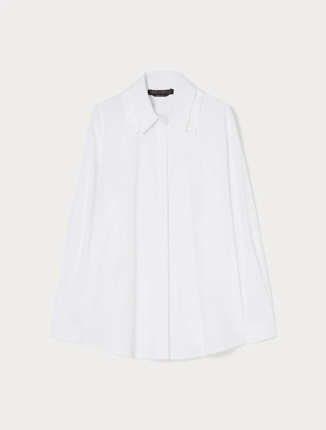 Clearance Marina Rinaldi Poplin shirt with removable collar OPTICALWHITE