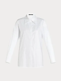 Hot Marina Rinaldi Poplin shirt with rhinestones OPTICALWHITE