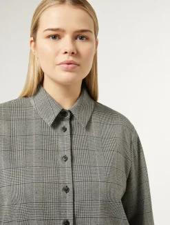 New Marina Rinaldi Prince of Wales check shirt BLACK