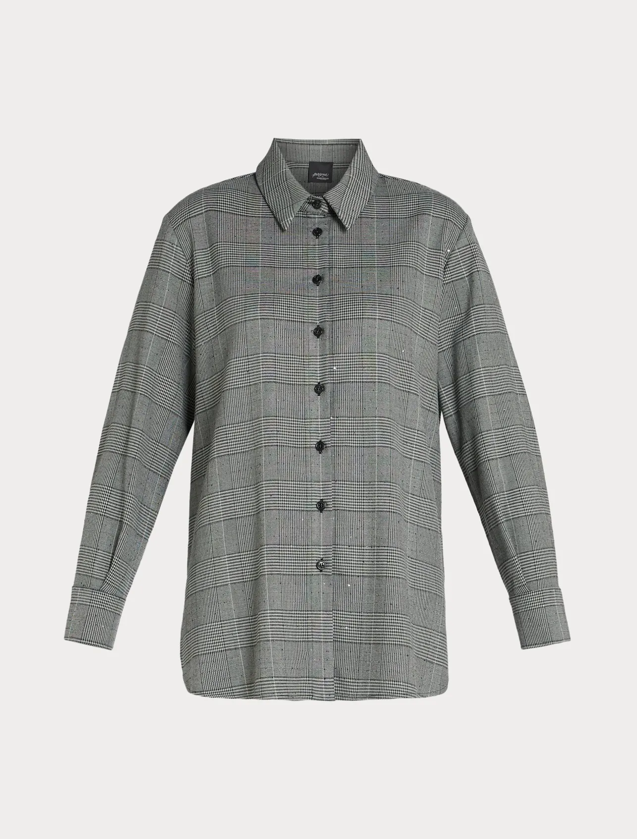 New Marina Rinaldi Prince of Wales check shirt BLACK
