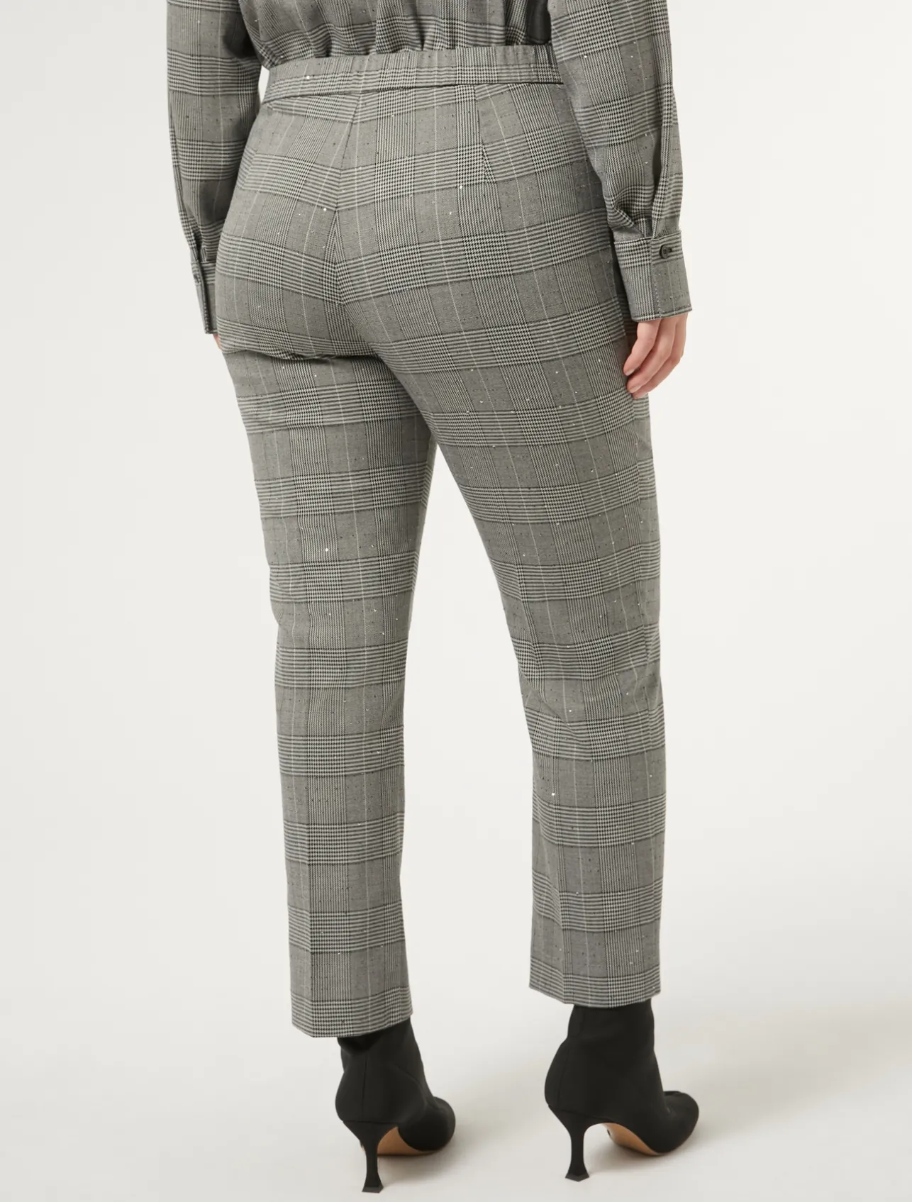 New Marina Rinaldi Prince of Wales trousers BLACK