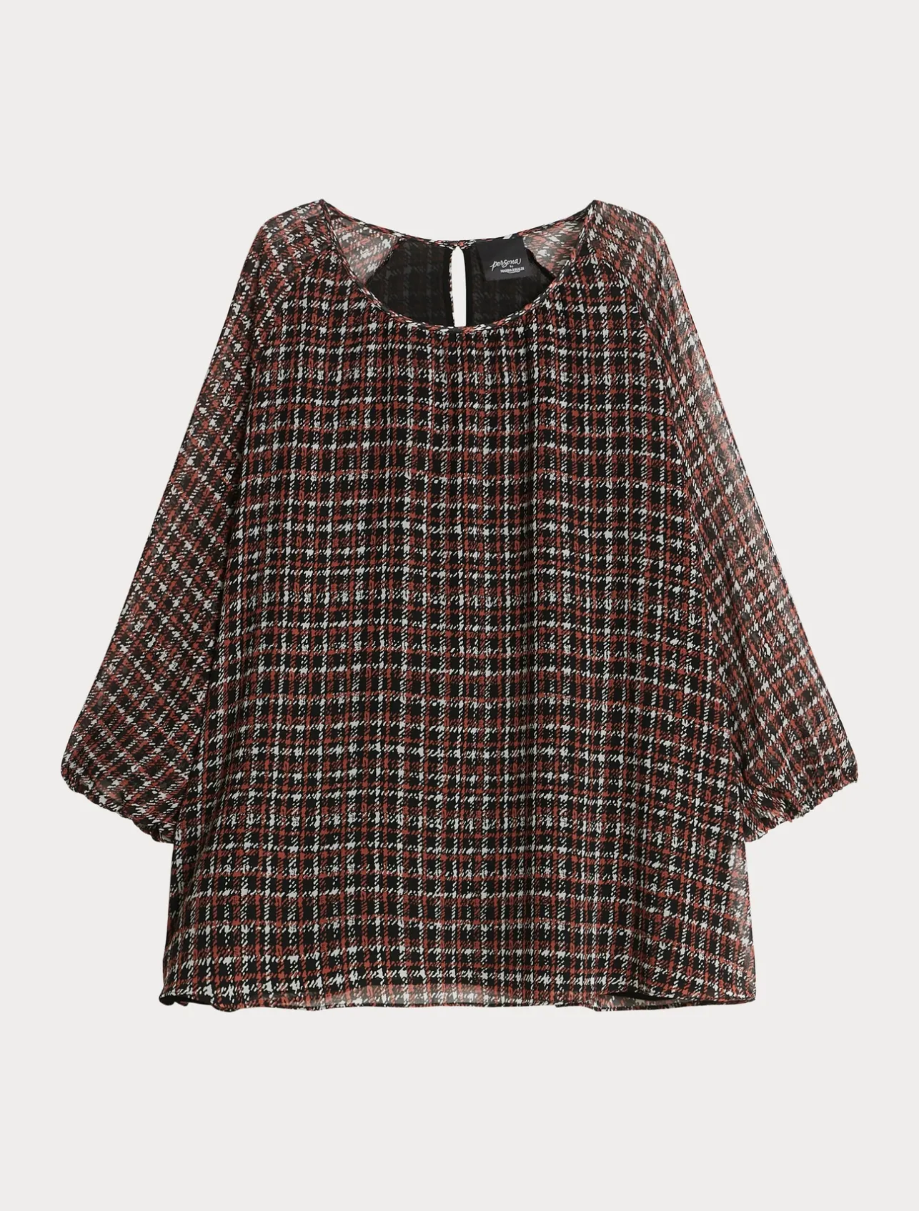 New Marina Rinaldi Printed georgette blouse BLACK