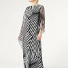Fashion Marina Rinaldi Printed georgette dress BLACK