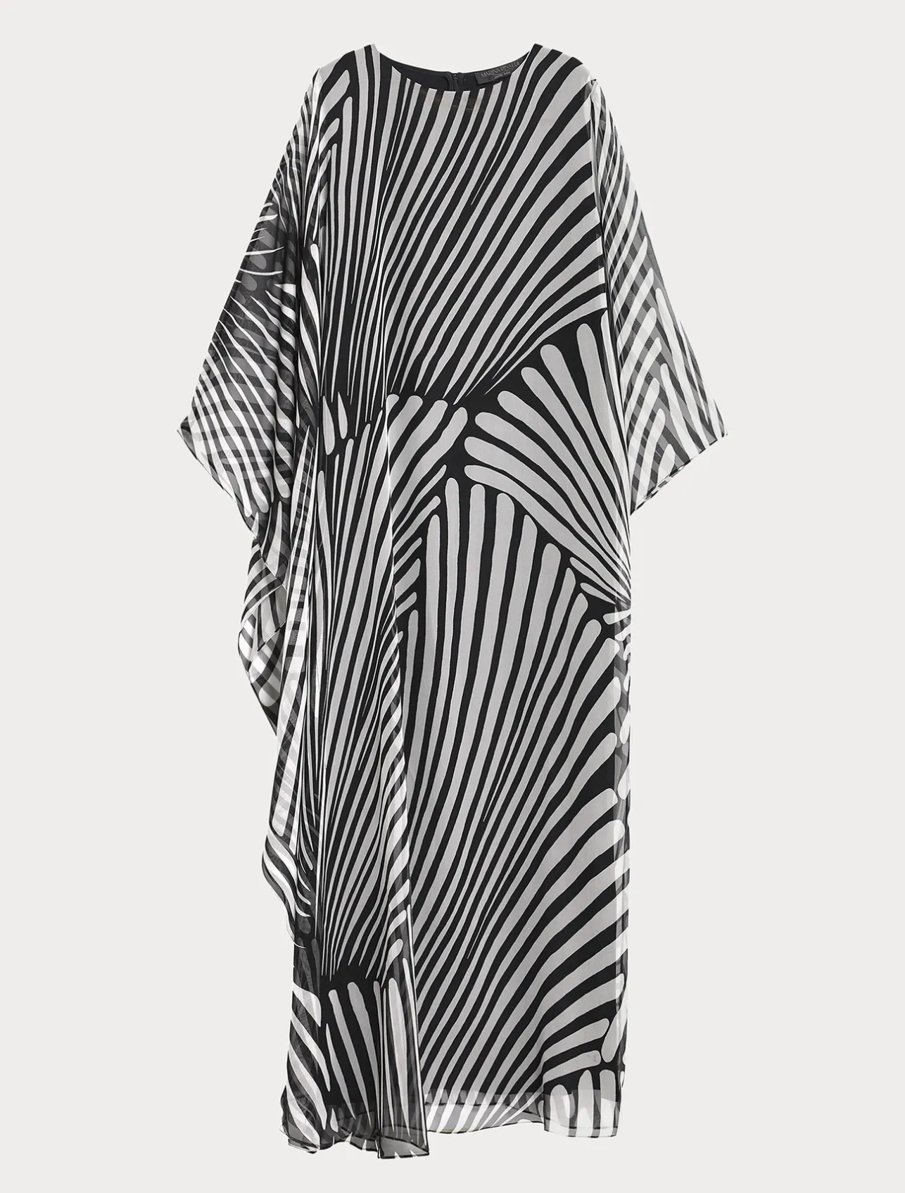 Fashion Marina Rinaldi Printed georgette dress BLACK