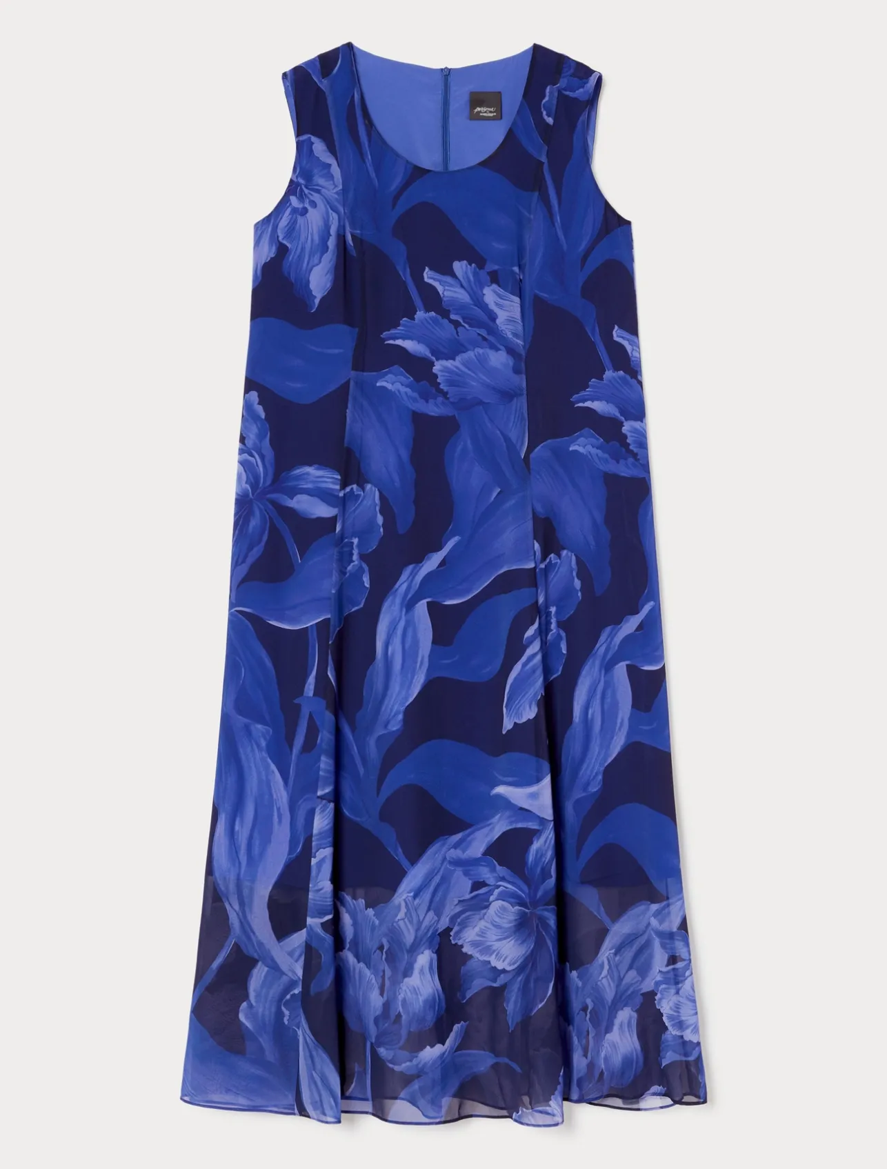 New Marina Rinaldi Printed georgette dress MIDNIGHTBLUE