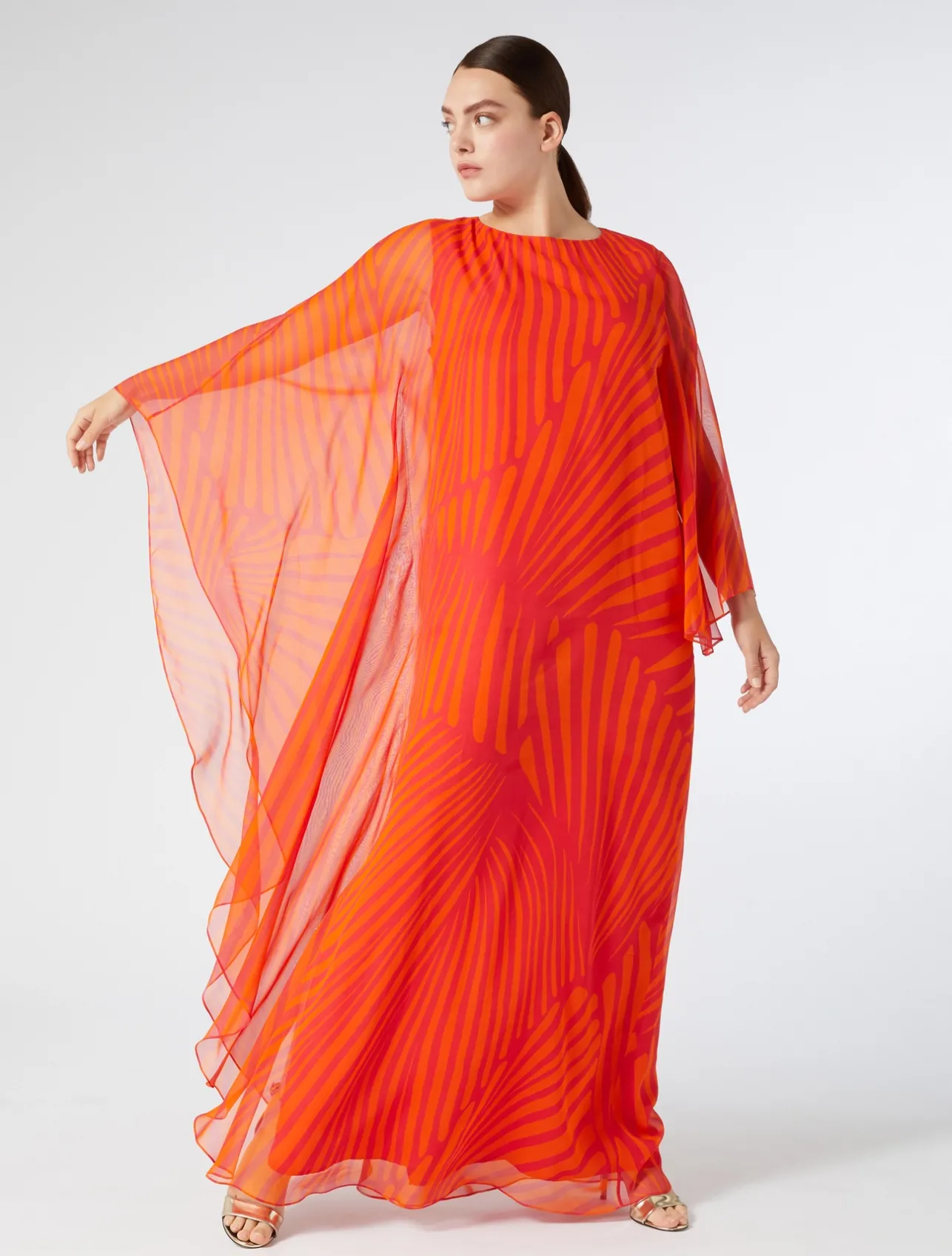 New Marina Rinaldi Printed georgette dress PINK