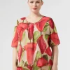 Outlet Marina Rinaldi Printed georgette top PINK