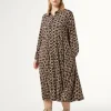 New Marina Rinaldi Printed jersey dress BROWN