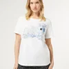 Outlet Marina Rinaldi Printed jersey T-shirt OPTICALWHITE