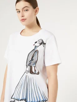 Best Marina Rinaldi Printed jersey t-shirt WHITE