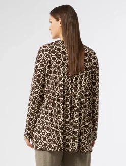 Best Marina Rinaldi Printed jersey T-shirt BROWN