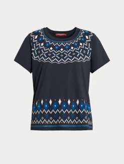 Best Marina Rinaldi Printed jersey T-shirt NAVY