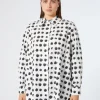 New Marina Rinaldi Printed poplin shirt OPTICALWHITE