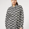 Hot Marina Rinaldi Printed poplin shirt BLACK