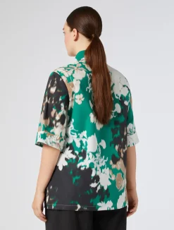 Fashion Marina Rinaldi Printed poplin shirt WHITE