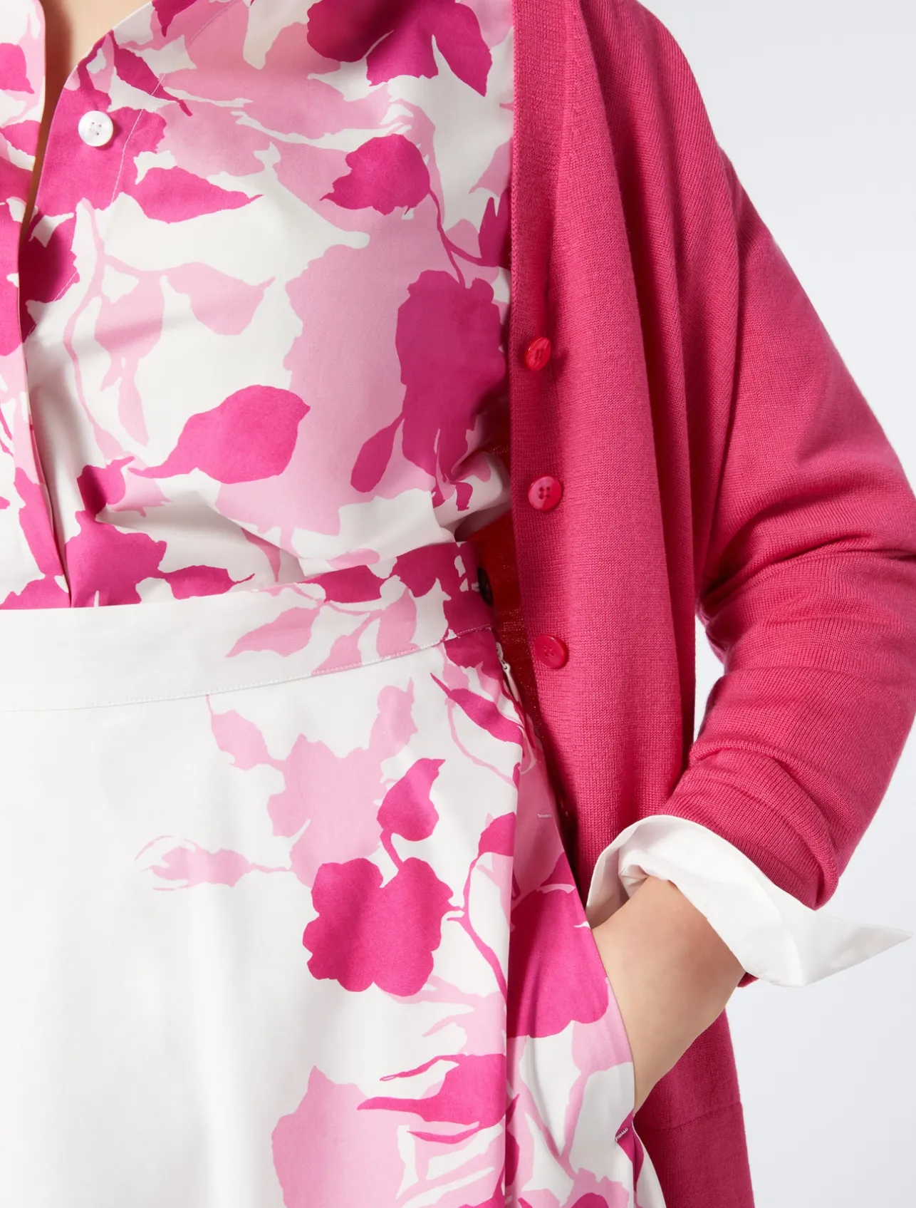 Best Marina Rinaldi Printed poplin shirt OPTICALWHITE