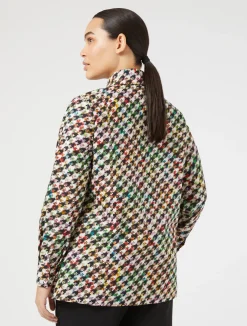 Discount Marina Rinaldi Printed poplin shirt BLACK