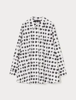 New Marina Rinaldi Printed poplin shirt OPTICALWHITE