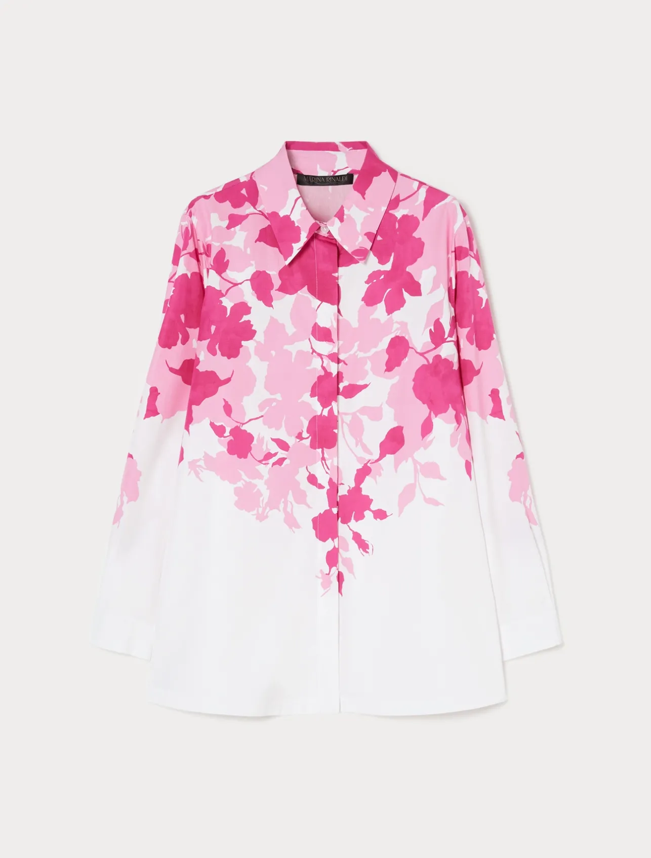 Best Marina Rinaldi Printed poplin shirt OPTICALWHITE
