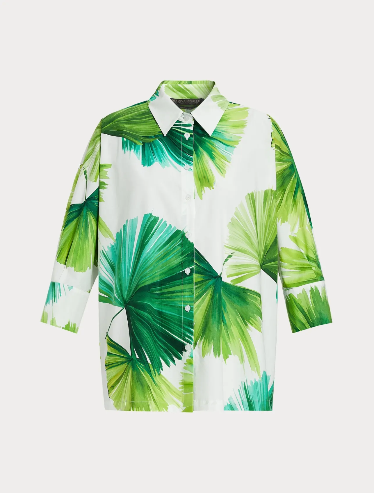Best Marina Rinaldi Printed poplin shirt WHITE