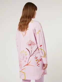 Outlet Marina Rinaldi Printed poplin tunic PINK