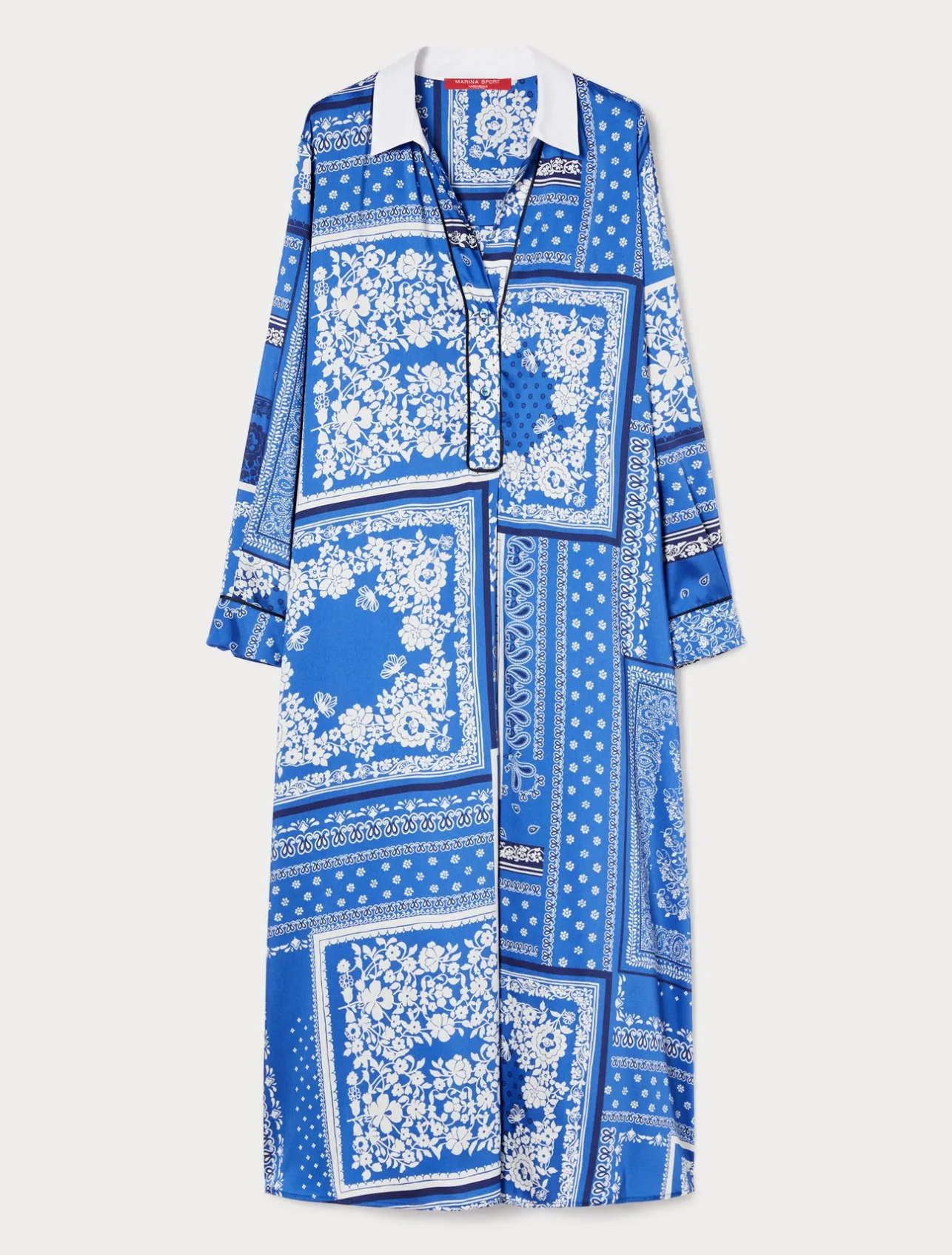 New Marina Rinaldi Printed twill dress LIGHTBLUE