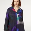 Sale Marina Rinaldi Printed twill shirt BLACK