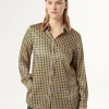Outlet Marina Rinaldi Printed twill shirt PINK