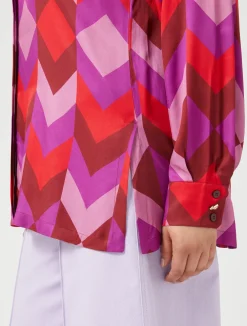 Clearance Marina Rinaldi Printed twill shirt MULTICOLOUR
