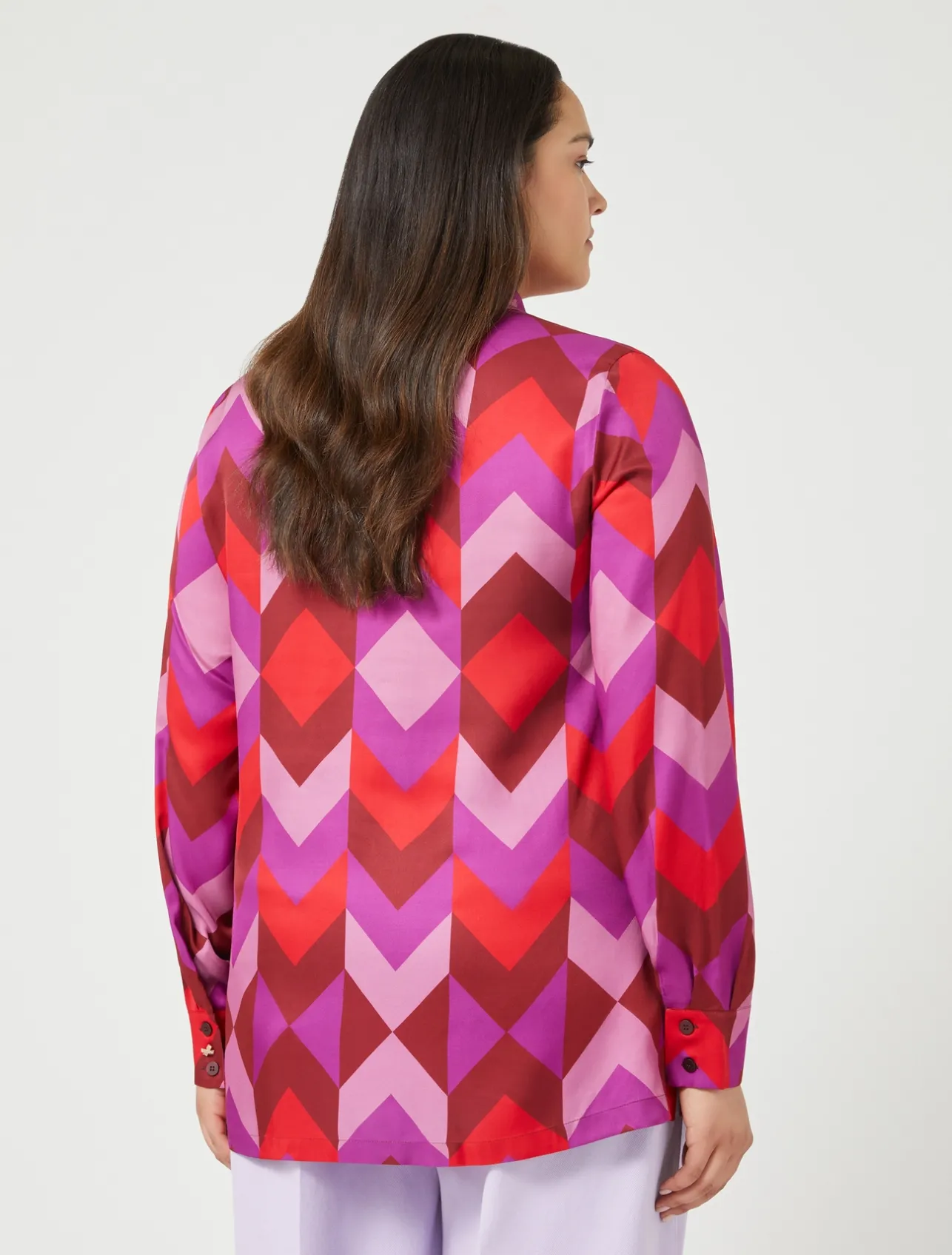 Clearance Marina Rinaldi Printed twill shirt MULTICOLOUR