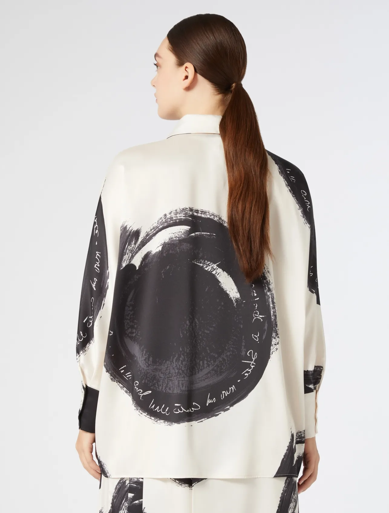 Sale Marina Rinaldi Printed twill shirt IVORY