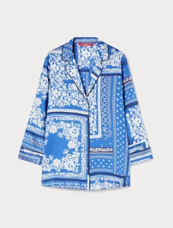 Clearance Marina Rinaldi Printed twill shirt LIGHTBLUE